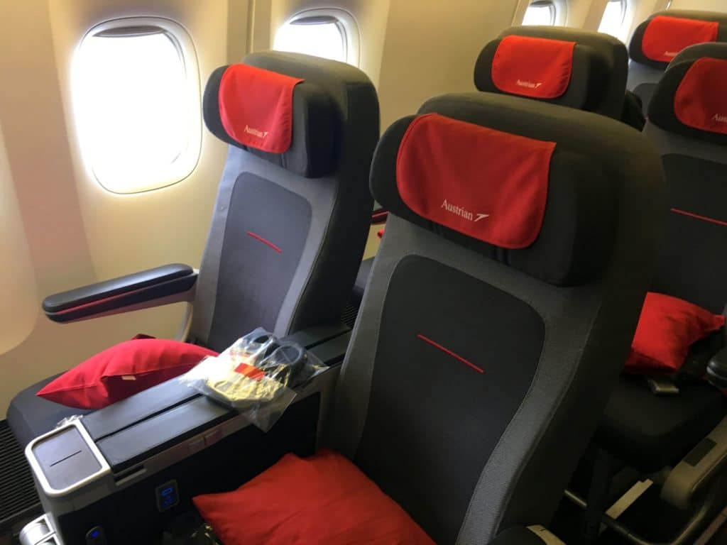 Austrian Airlines Premium Economy Class Sitz 2
