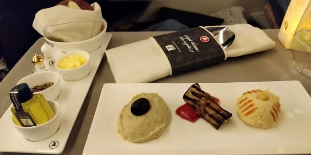 Turkish Airlines Business Class Singapur Istanbul Catering