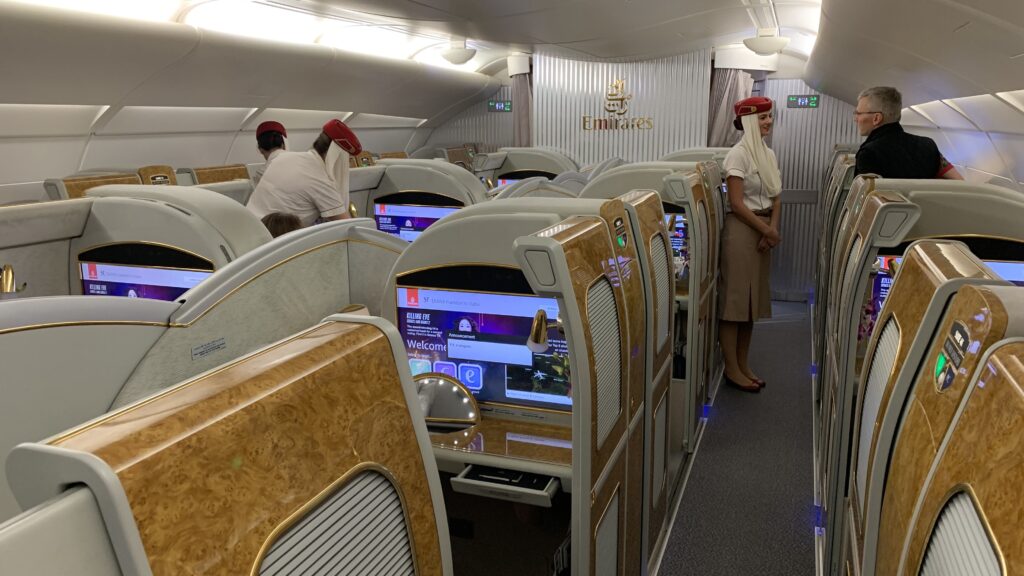 Emirates First Class Airbus A380 Kabine 2
