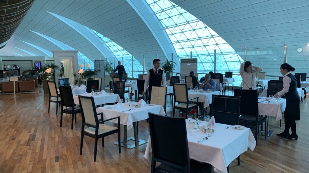 Emirates First Class Lounge Dubai Restaurant