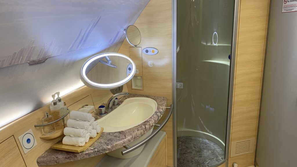 Emirates First Class Airbus A380 Shower Suite 3