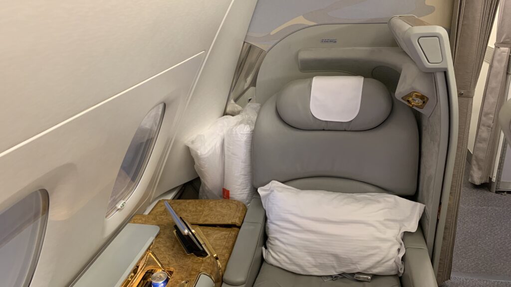 Emirates First Class Airbus A380 Sitz Am Fenster