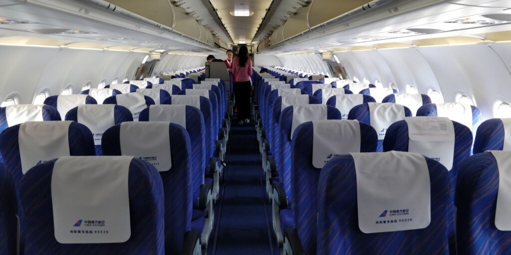 China Southern Airbus A320 Cabin