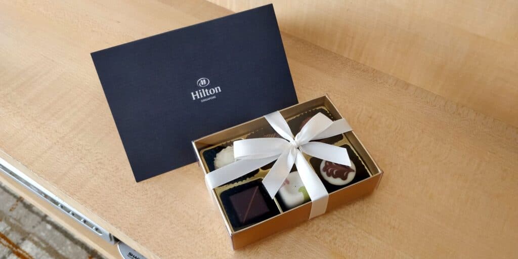Hilton Singapur Willkommensgeschenk