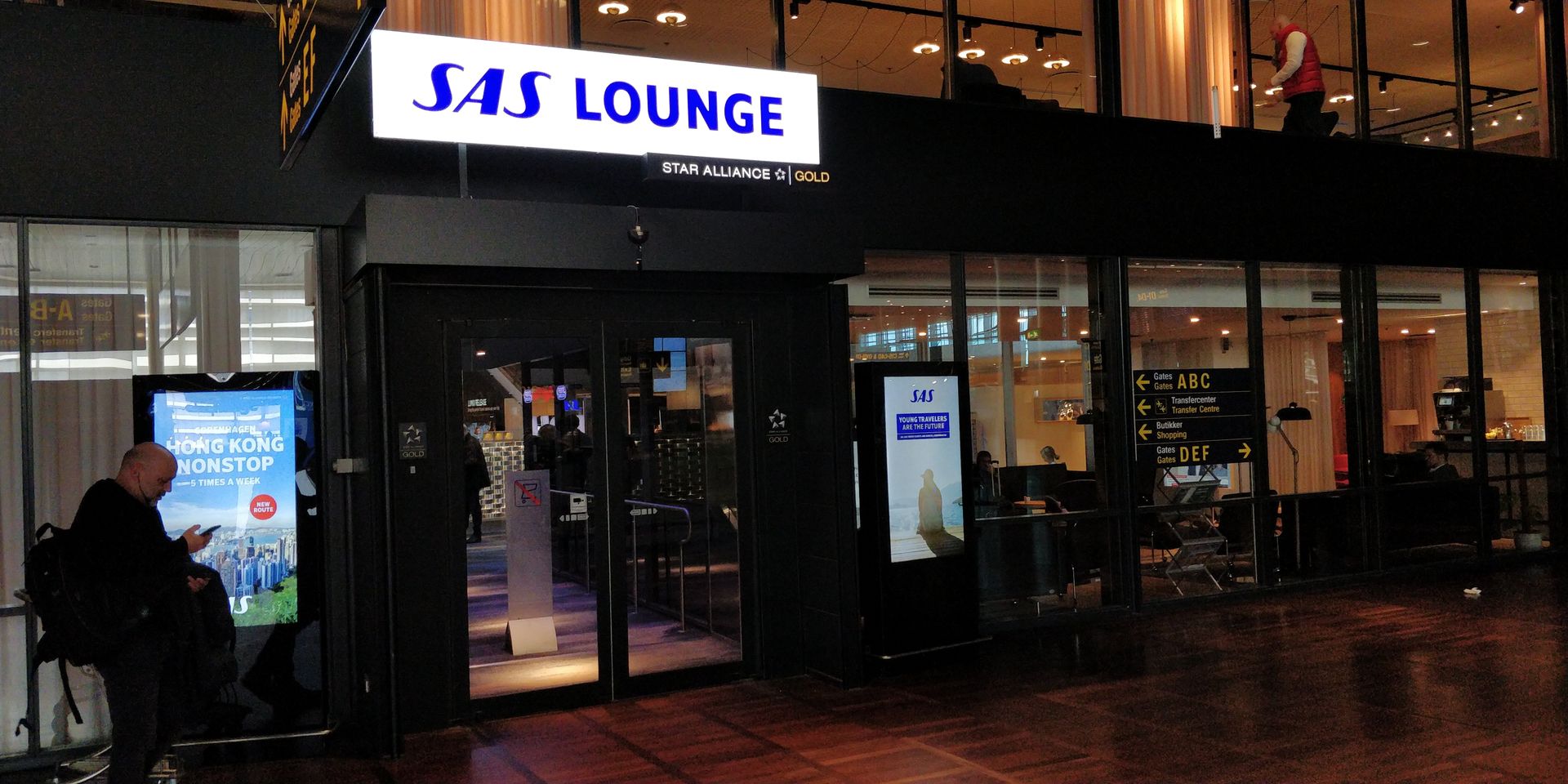SAS Gold Lounge Kopenhagen Eingang 1