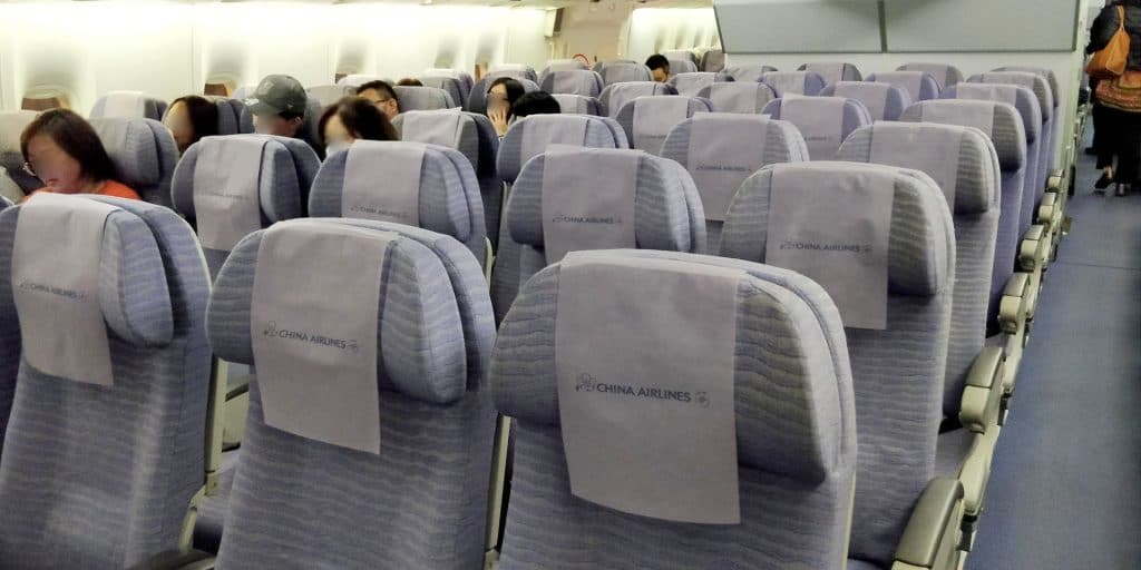 China Airlines Economy Class Kurz Und Mittelstrecke Kabine