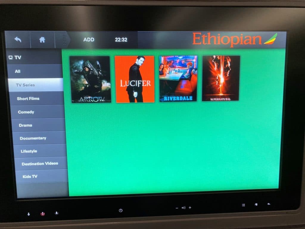 Ethiopian Airlines Business Class Airbus A350 Entertainment 3