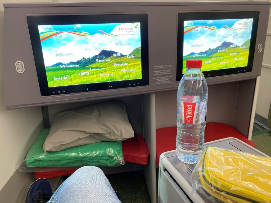 Ethiopian Airlines Business Class Airbus A350 Fußraum Bulkhead