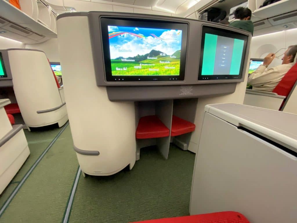 Ethiopian Airlines Business Class Airbus A350 Fußraum