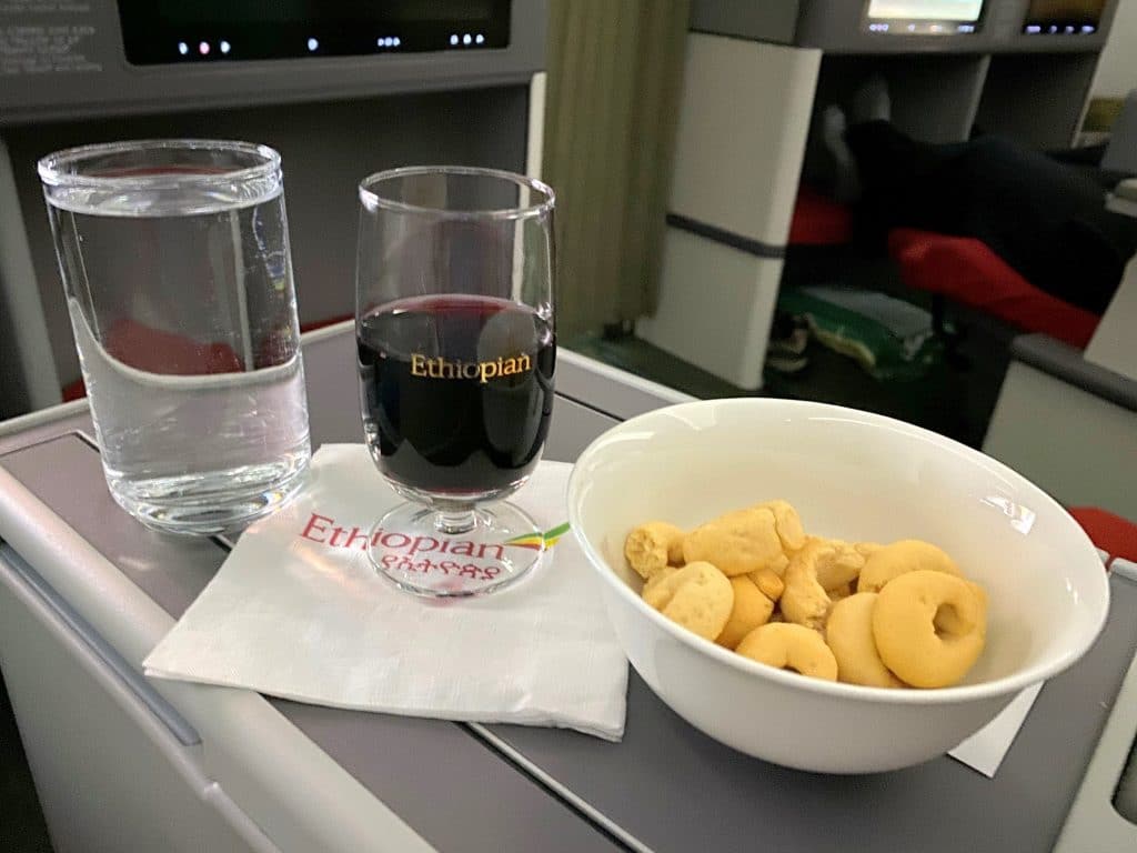 Ethiopian Airlines Business Class Airbus A350 Snacks