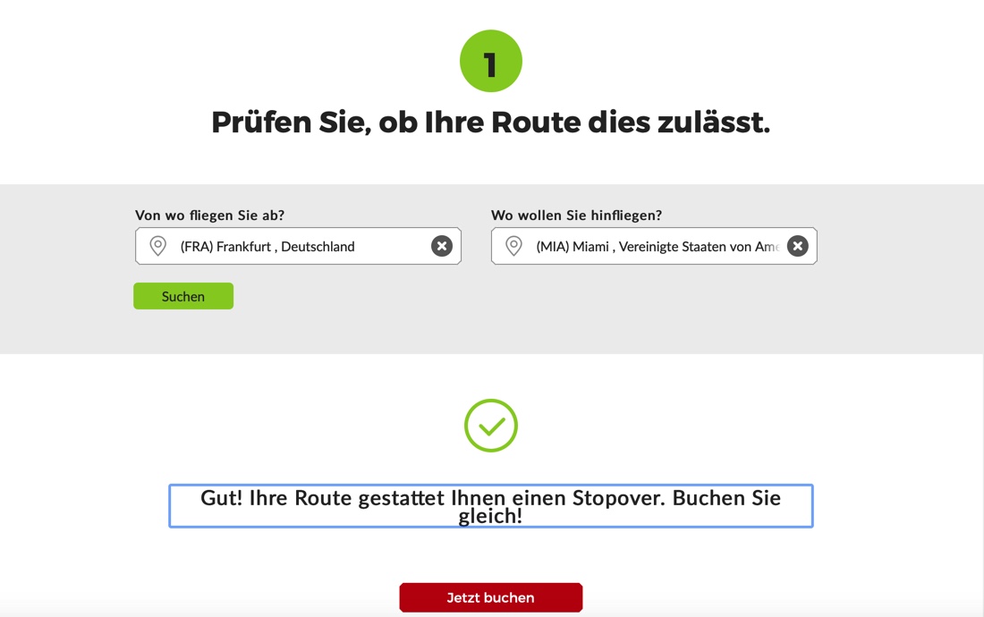 Stopover Programm TAP