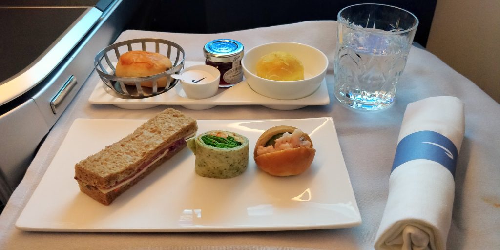 British Airways Business Class Airbus A350 Afternoon Tea