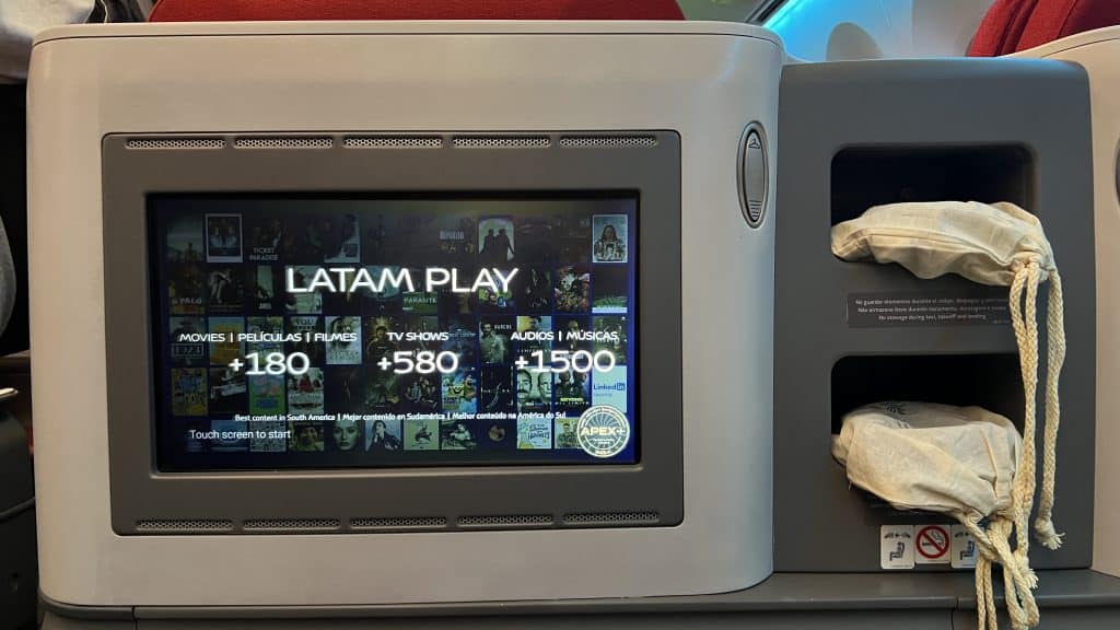 LATAM Business Class Boeing 787 Entertainment