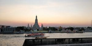 Bangkok Wat Arun Tempel Sonnenuntergang