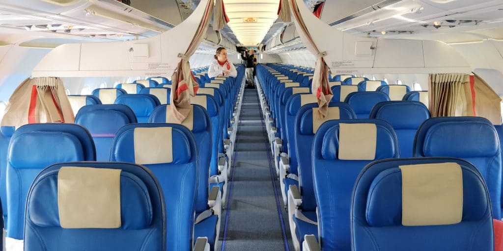 Edelweiss Airbus A320 Kabine
