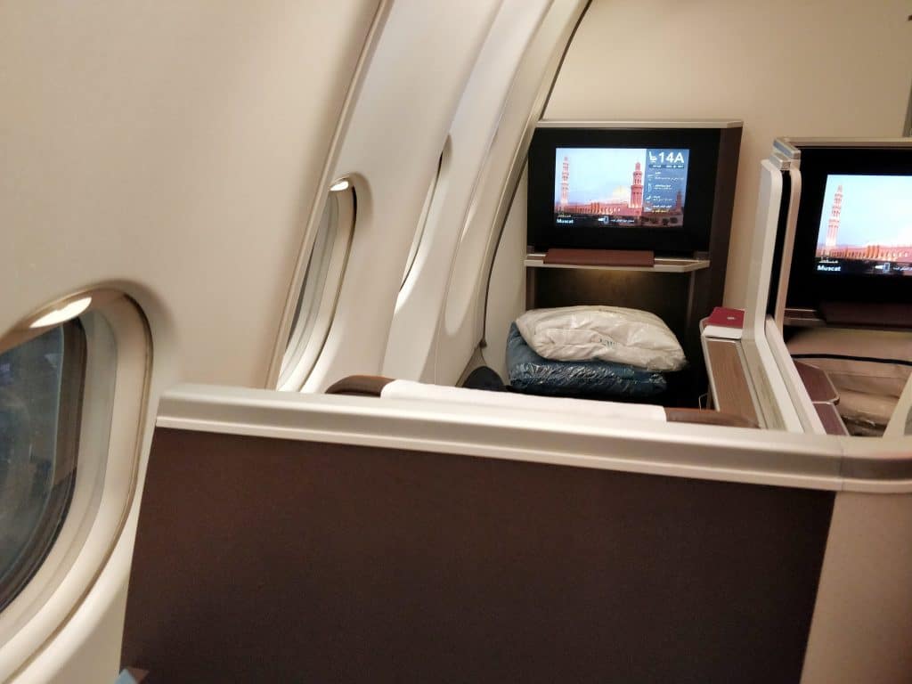 Oman Air Business Class Airbus A330 Sitz 14