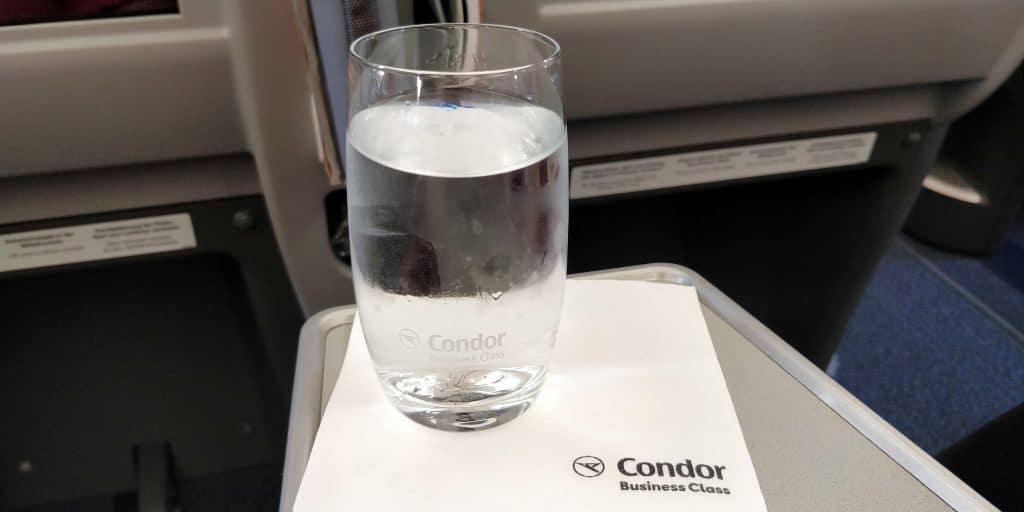 Condor Business Class Willkommensgetränk