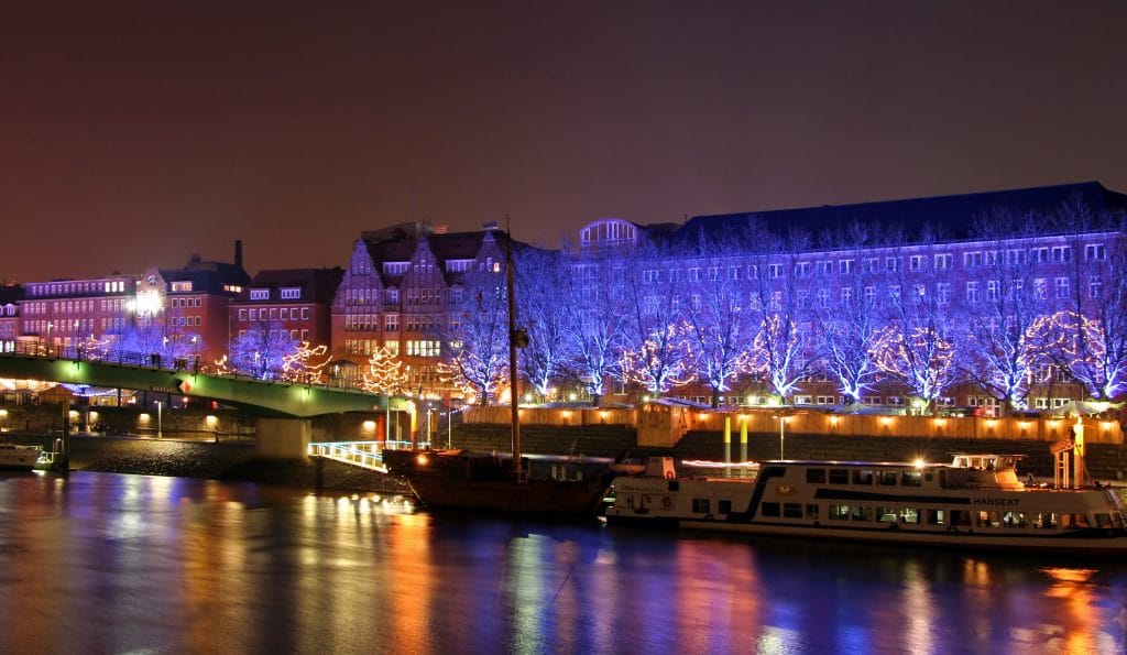 Schlachtezauber In Bremen, Adventszeit Abends