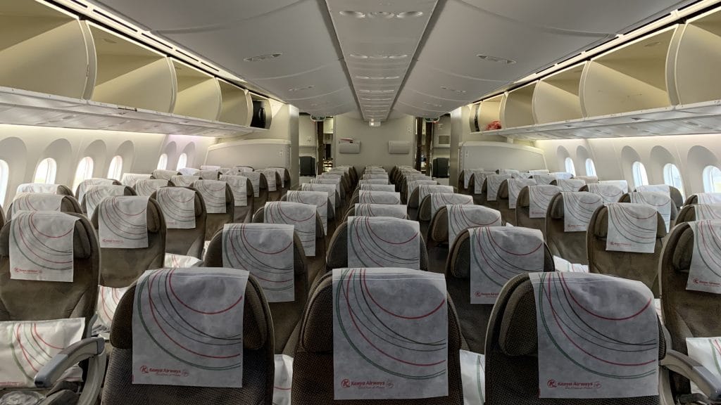 Keyna Airways Economy Class Langstrecke Boeing 787 Kabine 2