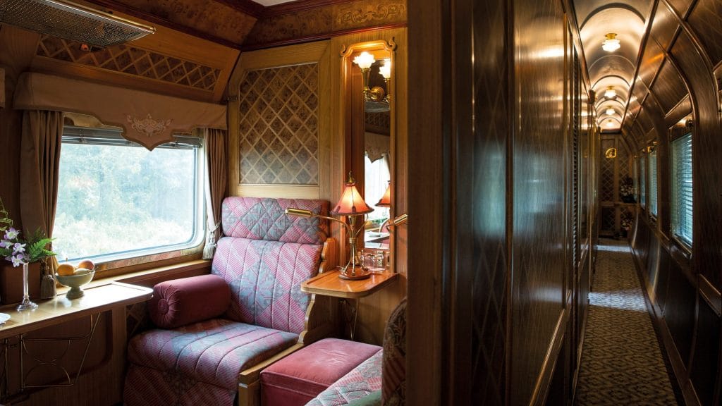 Die luxuriöse Innenausstattung des Belmond-Luxuszuges Eastern & Oriental Express 