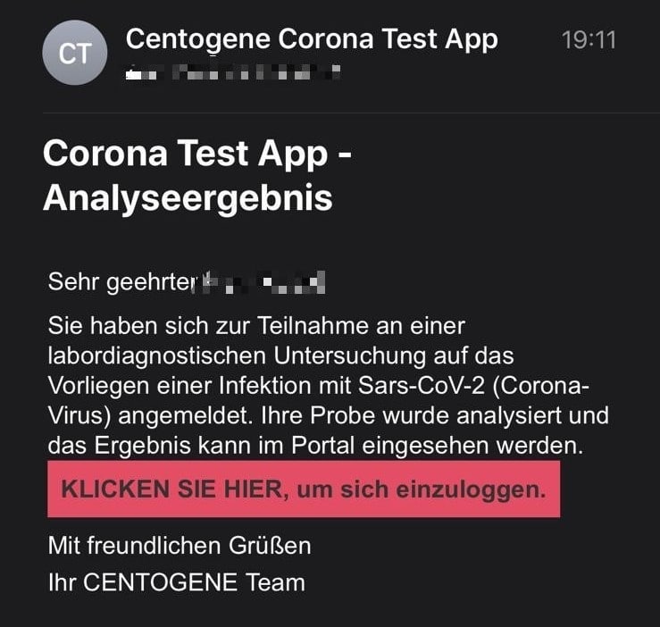 Corona Test Frankfurt E Mail 1