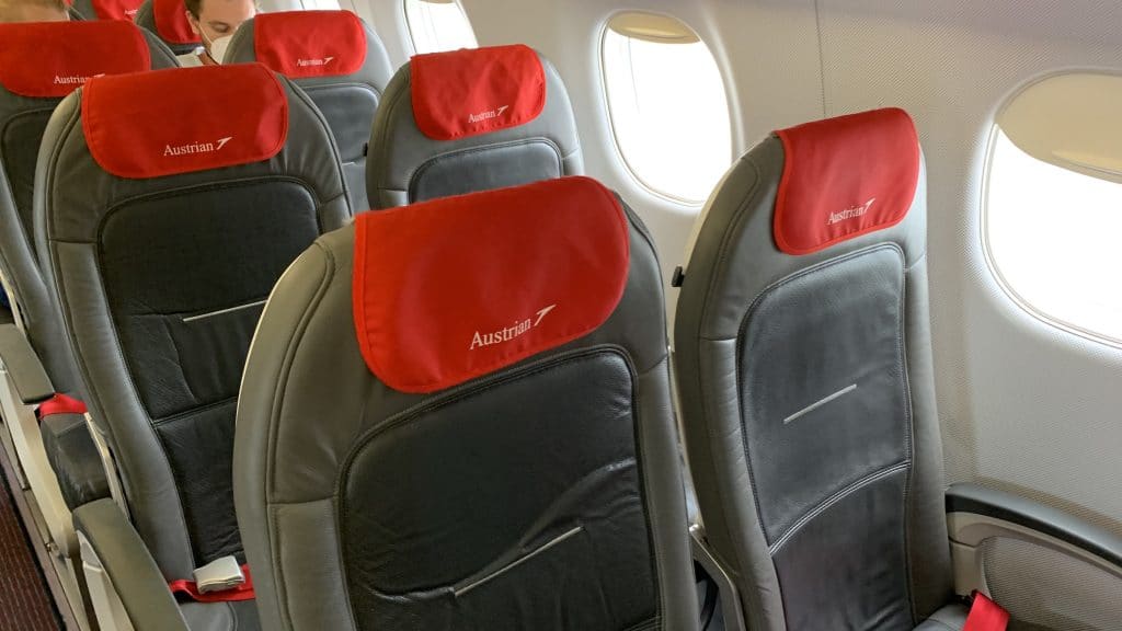 Austrian Airlines Economy Class Kurzstrecke Kabine