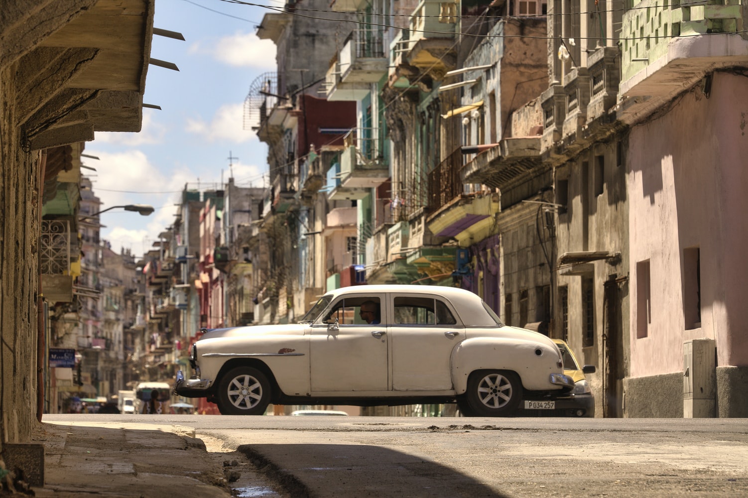 Kuba Havanna Autos Häuser Pastell