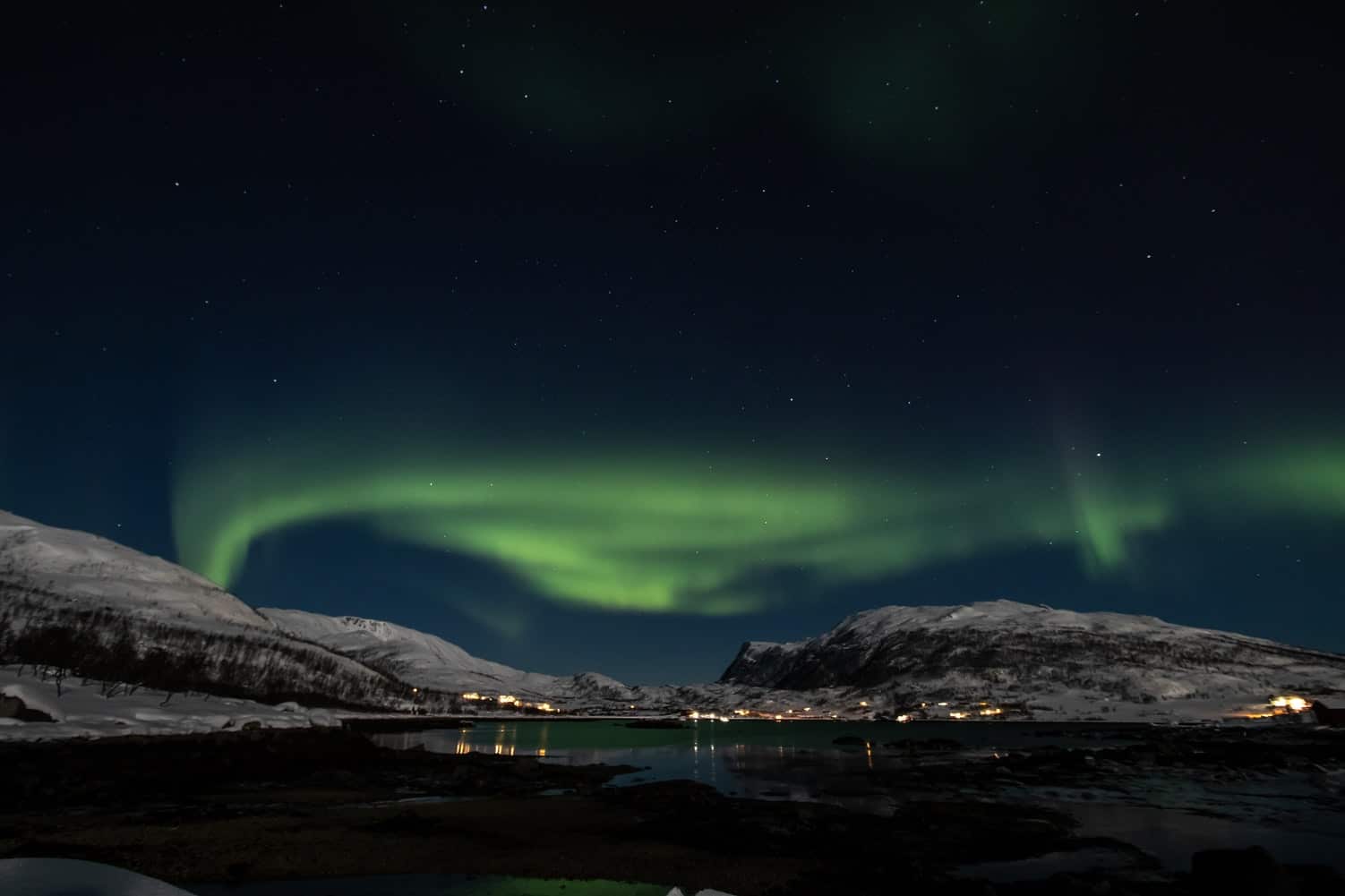 Norwegen Nacht Nordlichter