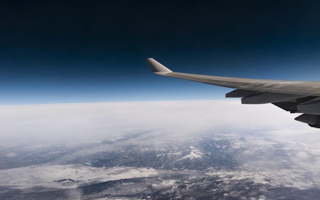 Lufthansa Flugzeug Ausblick