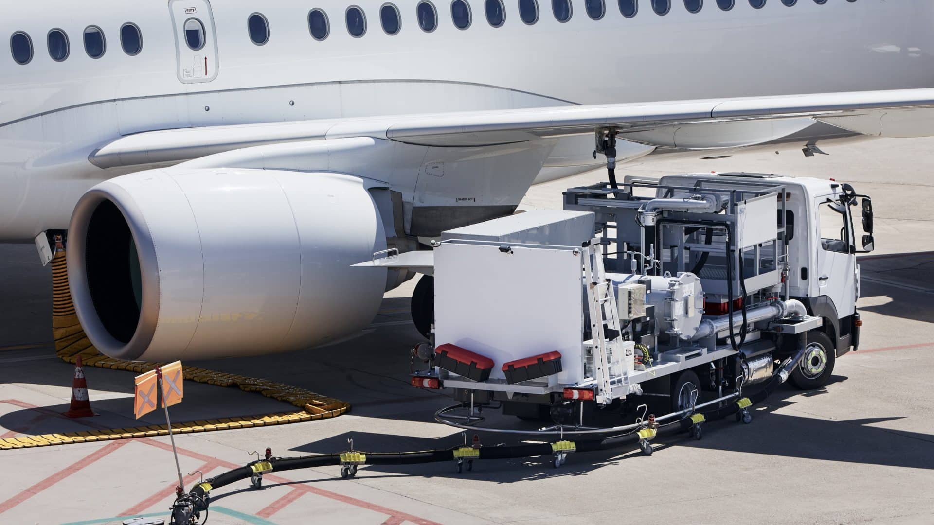 Refueling Of Airplane At Airport