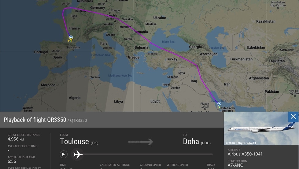Qatar Airways A350-1000 Delivery Flight
