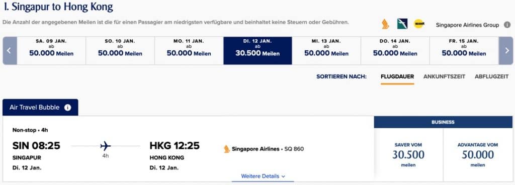Booking Singapore Airlines