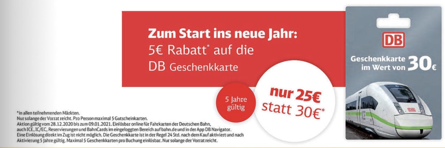 30 Euro Bahn-Gutschein bei Netto und Edeka | reisetopia