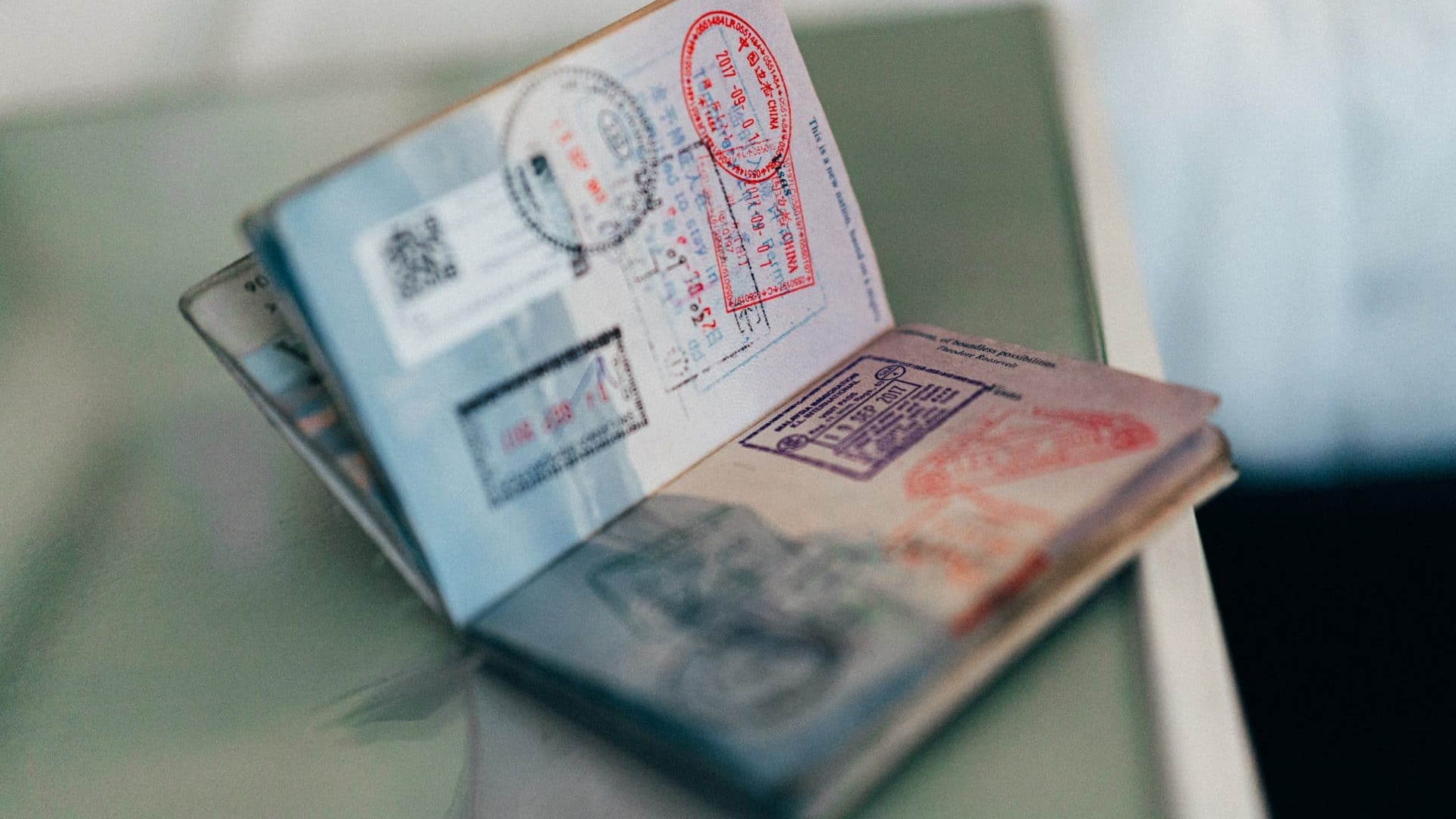 Reisepass Visa Stempel Cropped