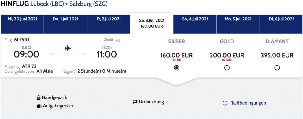 Lübeck Air Salzburg