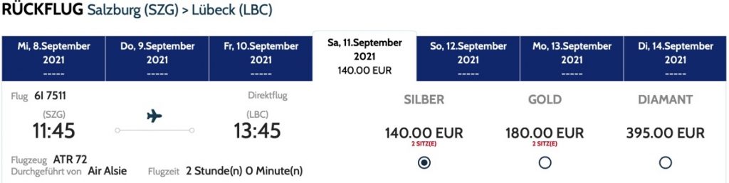 Lübeck Air Salzburg