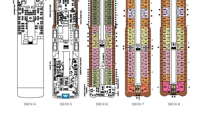 Luxuskreuzfahrtschiff Regent Seven Seas Explorer Decks