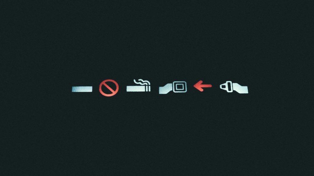 No Smoking Sign Airplane