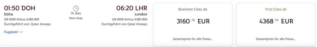 Qatar Airways Airbus A380 London