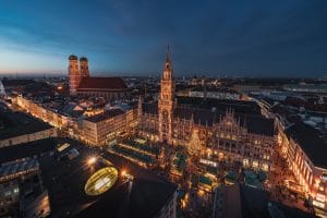 München, Winter, Weihnachten, Nacht