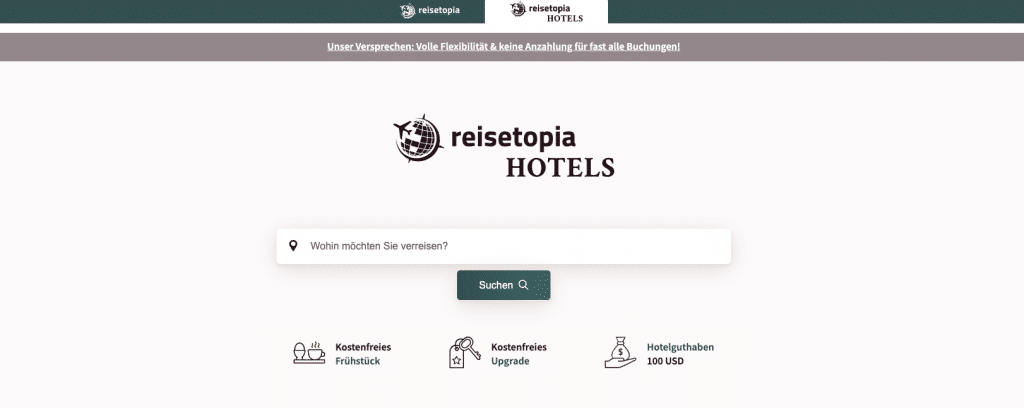 Reisetopia Hotels Suche
