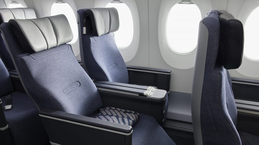 Finnair A350 Premium Economy Class Seat Sleep Sideview 