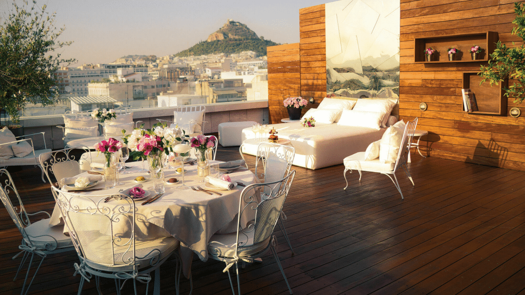 New Hotel Athen Penthouse Suite Terrasse