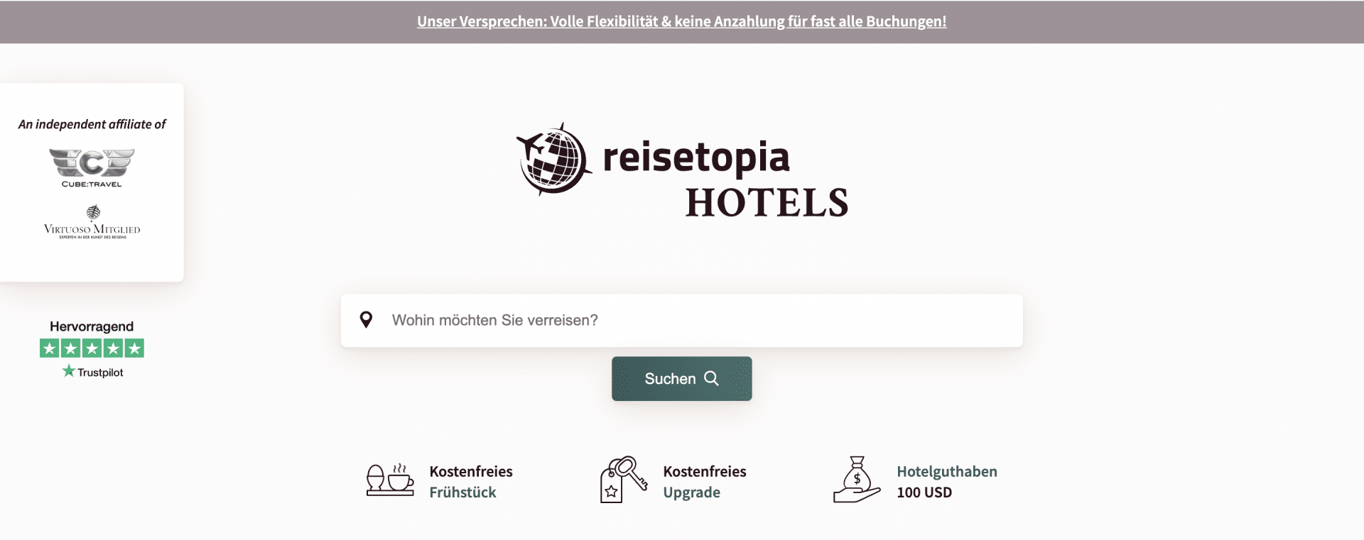 Reisetopia Hotels Suche