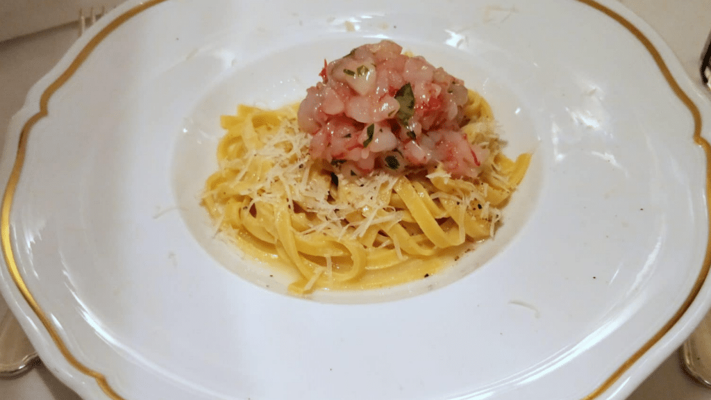 Rocco Forte Masseria Torre Maizza Abendessen Pasta