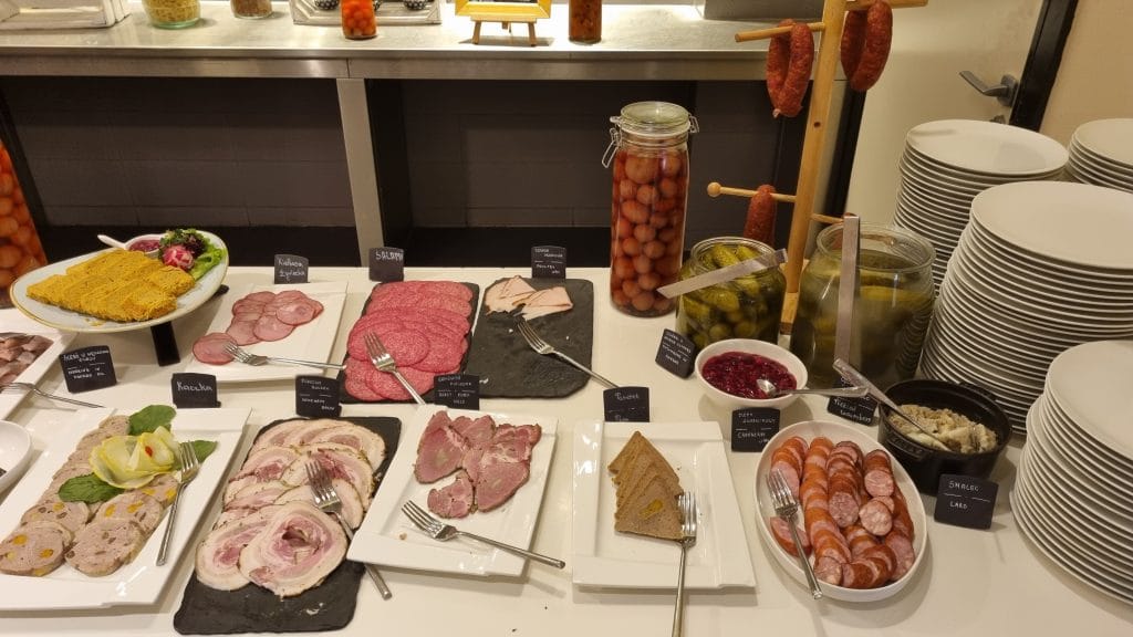 Frühstücksbuffet Wurst Sofitel Warschau Victoria