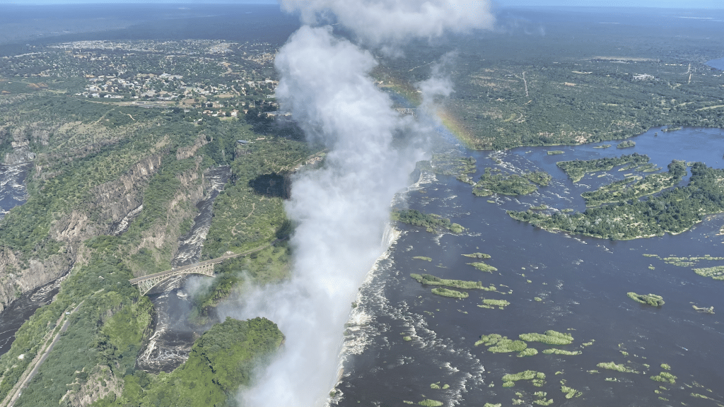 Victoria Falls aus dem Helikopter