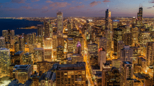 Chicago Aussicht Nachts