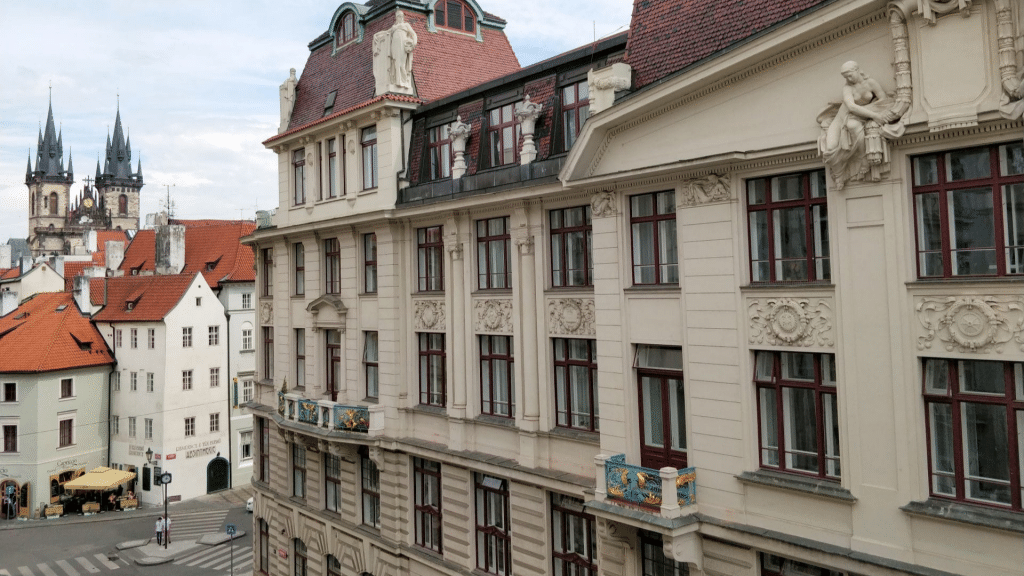 The Emblem Prag Balkon Ausblick