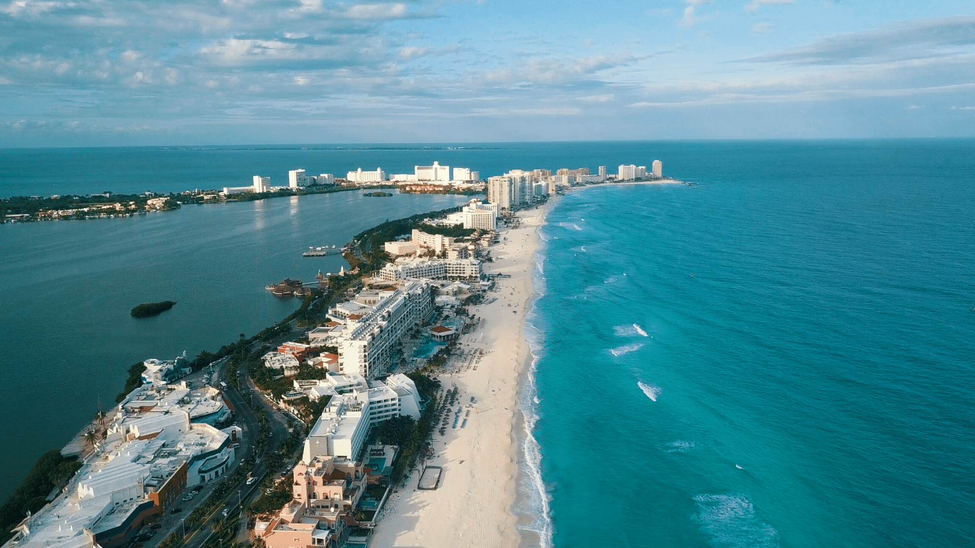 Blick Ueber Cancun Mexiko